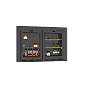 Elegant Modern Double Door Refrigerator Freezer With Glass Doors For Food And Beverage Storage