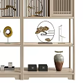 New Chinese Style Storage Rack Decorative Rack 3d model