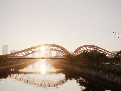 The Modern Bridge 3d model