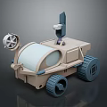 Mechanical Exploration Rover With Wheels Antenna Camera Sensor And Cabin Structure Design 3d model