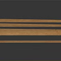 Natural Wooden Bench With Simple Design Armrests And Backrest For Indoor Outdoor Use