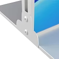 Commercial Equipment Roll Up Banner Stand 1.97m x 0.78m Blue Wave Design