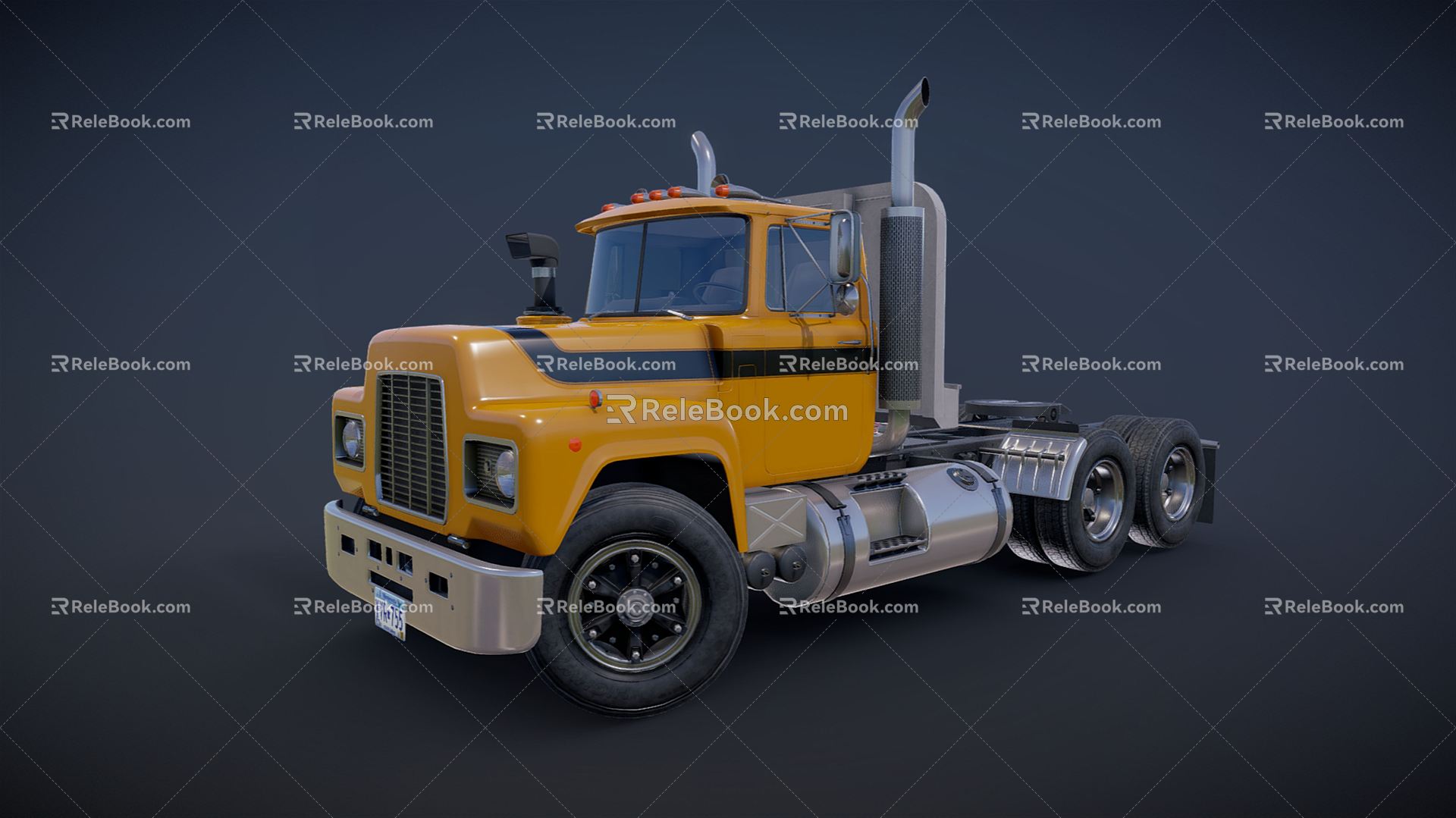 Classic Semi Truck Modern Truck 3d model