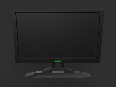 Modern Black TV With Sleek Design And Stable Stand For Home Entertainment 3d model