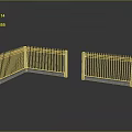 Fencing Structures With Concrete Posts And Metal Railings For Outdoor Security And Decoration