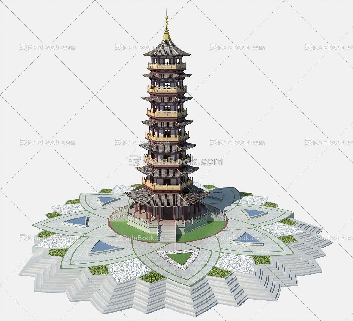 Chinese Tower 3d model