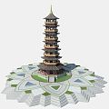 Chinese Tower 3d model