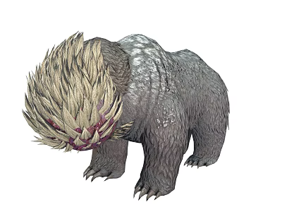 Mythical Creature Character With Shaggy Mane Sharp Claws And Bear Like Features 3d model