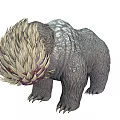 Mythical Creature Character With Shaggy Mane Sharp Claws And Bear Like Features 3d model