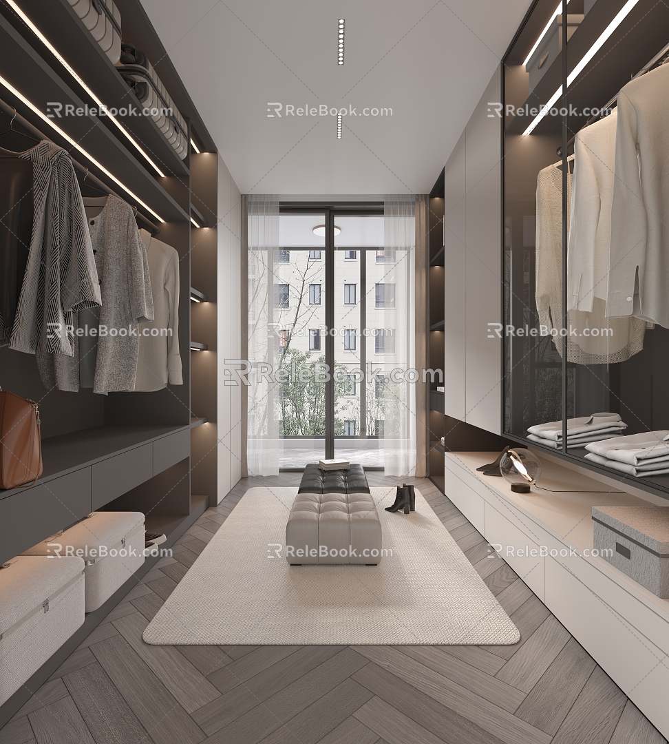 Modern Cloakroom 3d model