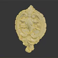 Ornate White Decorative Carving Design With Intricate Leaf Patterns And Details