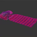 Colorful Knitted Scarf With Striped Patterns Fringed Tassels And Vibrant Red Blue Green Hues