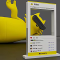 Interactive Photo Check-in Spot With Yellow Cartoon Figure And Social Media