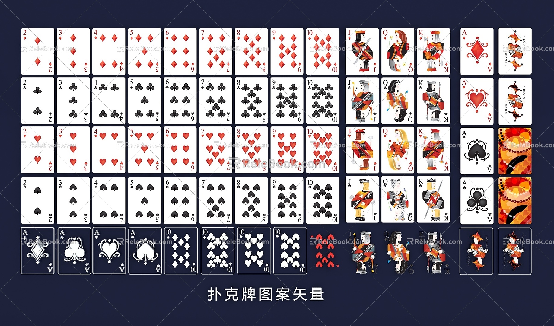 Poker Game Card Poker Game Poker Face Book Spades Red Squares Plum Leaf Play 3d model