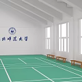 Northeast Normal University Indoor Sports Fitness Facility With Green Floor