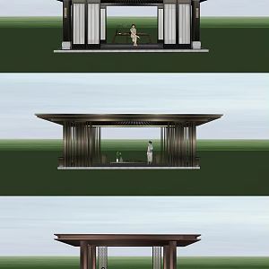 New Chinese Pavilion 3d model
