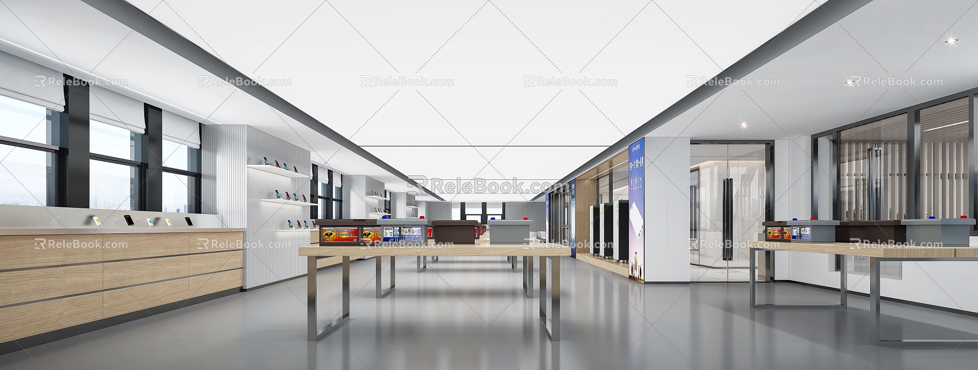 Modern Exhibition Hall Mobile Phone Exhibition Hall 3d model