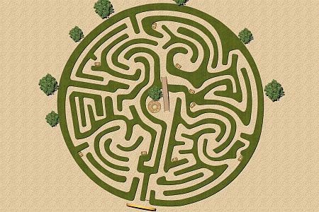 Modern Labyrinth Plant Adventure Outdoor Entry Gate Sensory Treasure Hunt Children's Theme Amusement 3d model