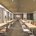 Restaurant Staff Canteen 3d model