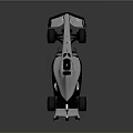 Silver Streamlined Race Car Design With Aerodynamic Features And Black Wheels 3d model