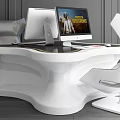 Modern White Play Equipment With Unique Table Design And Interactive Seats For Kids