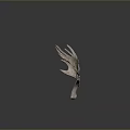 Natural Antler Like Decorative Piece With Textured Surface On Dark Background 3d model