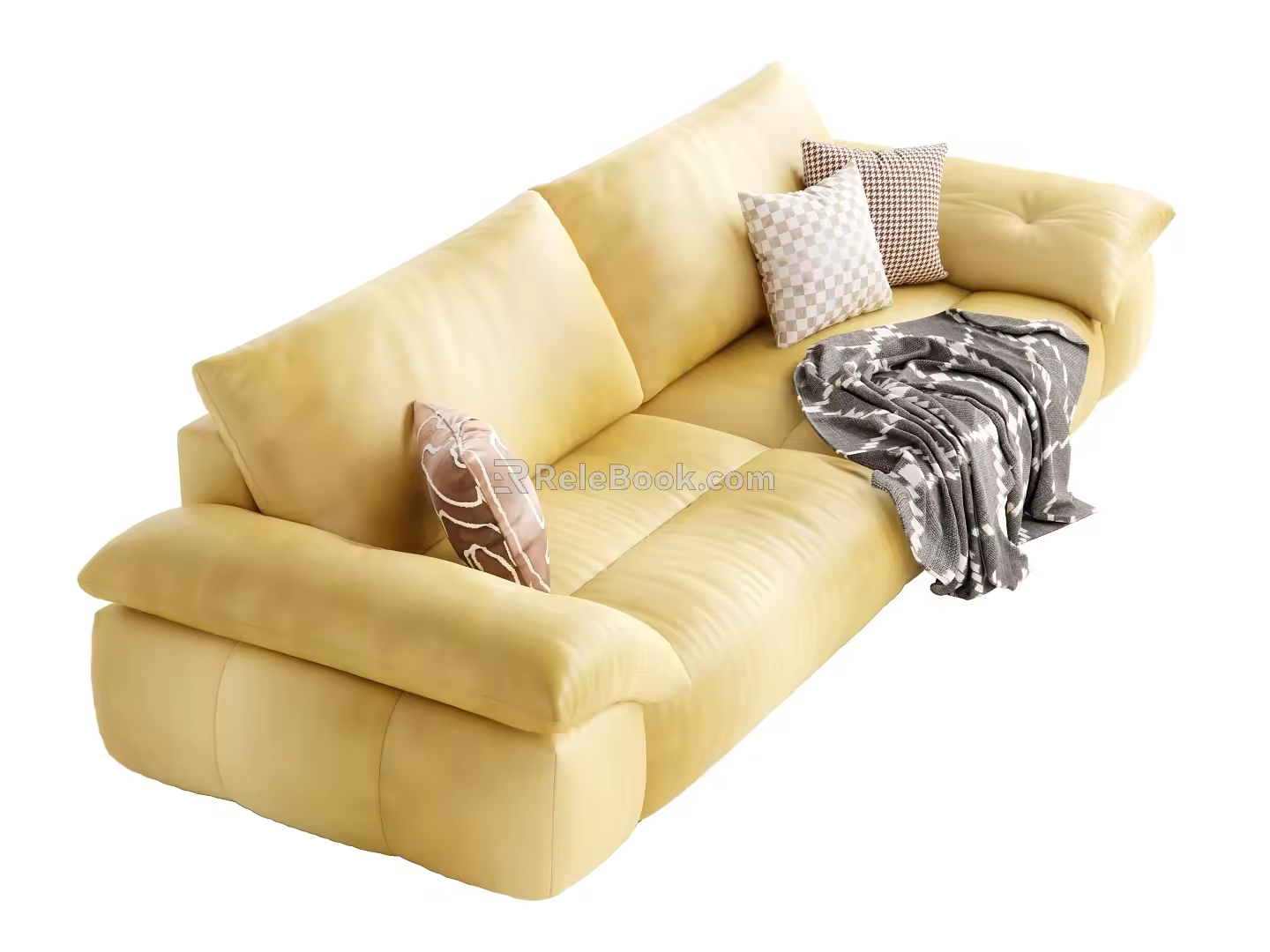 Modern Mid-Ancient Multiplayer Sofa 3d model