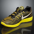 Stylish Nike Running Shoes in Yellow and Black with Mesh Upper and Swoosh Logo