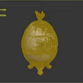Butterfly and Bird Decorated Ceramic Egg Container with Painted Leaves and Ornate Stand