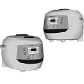 Pair Of Modern Electric Rice Cookers With Digital Control Panels For Kitchen Appliances