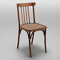 Solid Wood Leisure Chair With Slatted Backrest And Wooden Slat Seat