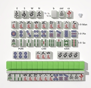 Modern Mahjong 3d model