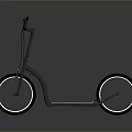 Modern Sleek Design Bicycle With Large Reflective Wheels And Minimalist Dark Frame