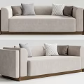 Modern Multiplayer Sofa Laskasas Double Sofa 3d model
