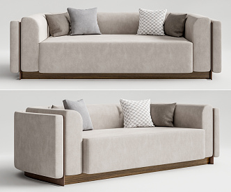 Modern Multiplayer Sofa Laskasas Double Sofa 3d model