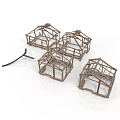 Miniature Metal Frame Architectural Structures For Model Display And Decoration 3d model