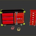 Tool Box Iron Box Multi-layer Tool Box Iron Box Iron Trunk Box Box Box Luggage Leather Box 3d model