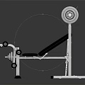 Home Gym Barbell Bench Press Sports Equipment with Stable Frame and Weight Plates