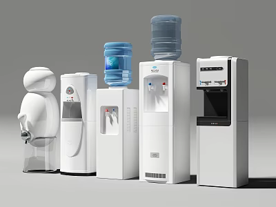 Water Dispenser Components With Various Designs And Functional Models For Home And Office Use 3d model