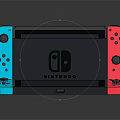Nintendo Switch Electronic Gaming Console With Red And Blue Controllers And Portable Design 3d model