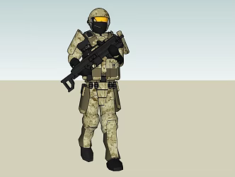 Future Warrior Game Movie Character 3d model
