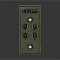 Vintage Green Electrical Control Cabinet With Meters And Toggle Switches Design