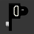 Black Electronic Security Device With CRAFT LIGHT Square Body And Round Lens Stand