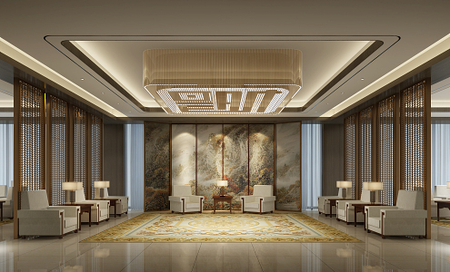 New Chinese Reception Room 3d model