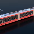 Modern Pink And Silver Metro Train With Large Windows And Sleek Exterior Design