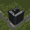 Aerial Planning of Modern Residential Complex with High Rise Buildings Green Spaces and Road Network