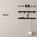 Poliform Wall Mounted Decorative Hooks With Branch And Dot Designs For Hanging Bags 3d model