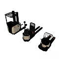 Industrial Forklift Equipment Featuring Various Electric Pallet Trucks And Stacker Models