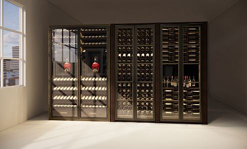 Modern Wine Cabinet 3d model