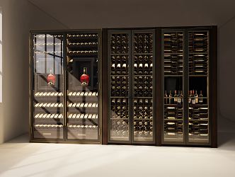 Modern Wine Cabinet 3d model